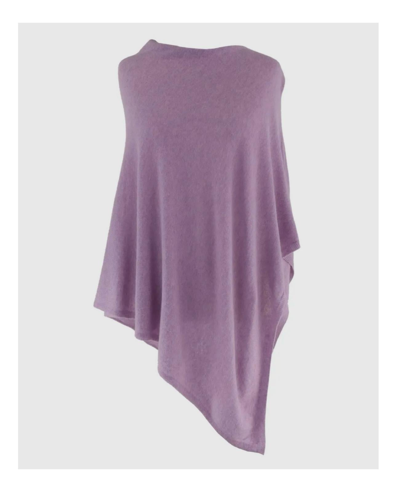 Classic cashmere blend poncho - lavender