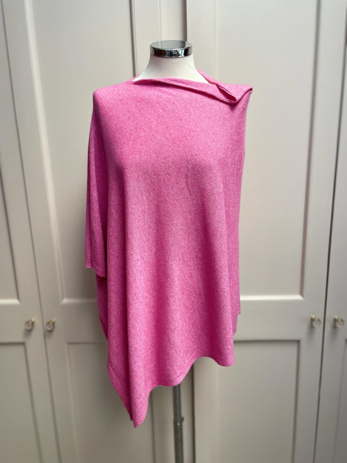 Cashmere poncho pink best sale