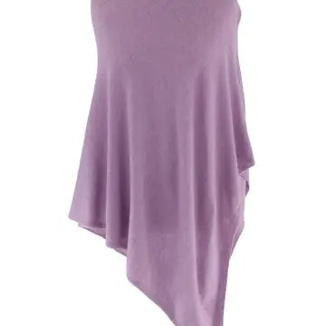 Classic cashmere blend poncho - lavender