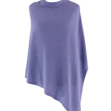 Classic cashmere blend poncho - lilac