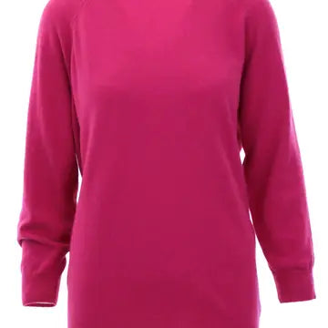 Raglan sleeve cashmere blend jumper - fuchsia