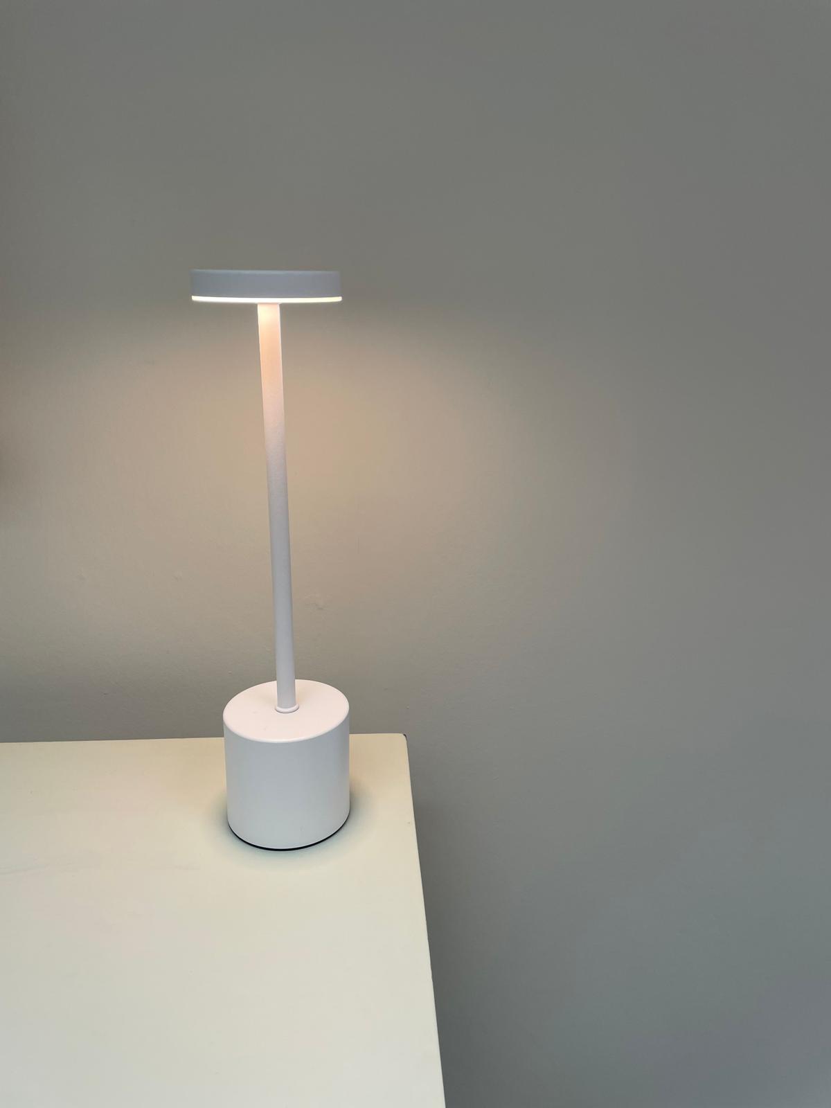 Rechargeable touch sensor LED table lamp - white