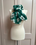 Daisy printed scarf - green