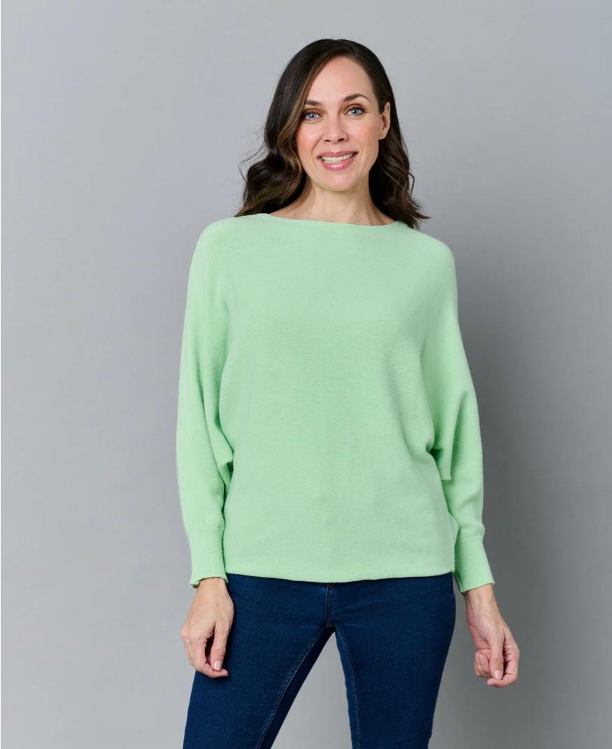 Pearl back button jumper - mint