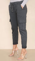 Magic trousers cargo style bi stretch - charcoal grey
