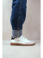 Terrace Casual Gum Sole Adjustable Trainers in White