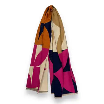 Retro print cashmere blend scarf - hotnavi