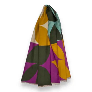 Retro print cashmere blend scarf - turgenta