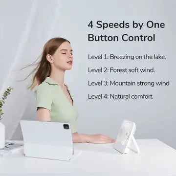 Portable desk fan - White