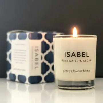 Isabel candle - rosewater and cedar