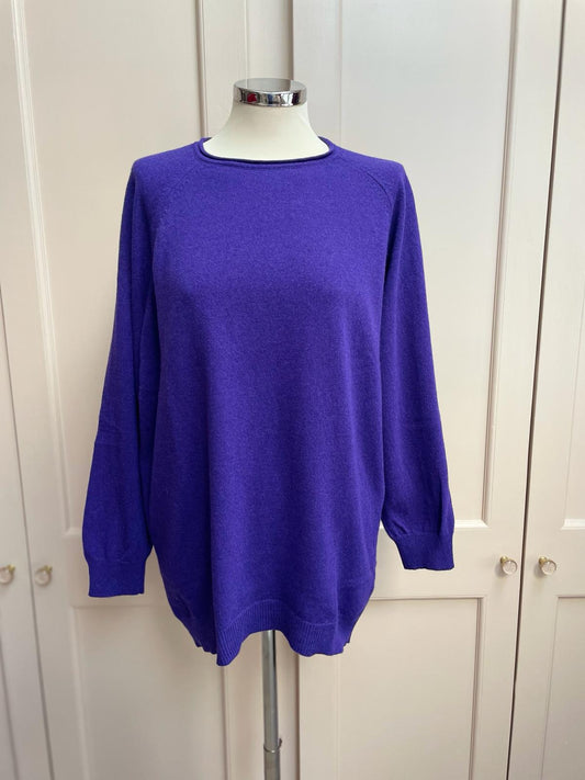 Raglan sleeve cashmere jumper - ultraviolet