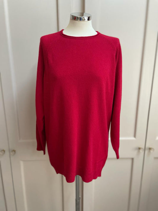 Raglan sleeve cashmere blend jumper - Venetian red